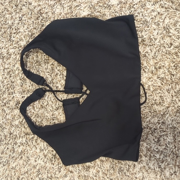 Savage X Fenty Wildcat black cropped open strappy back v neck tank top - Picture 6 of 10